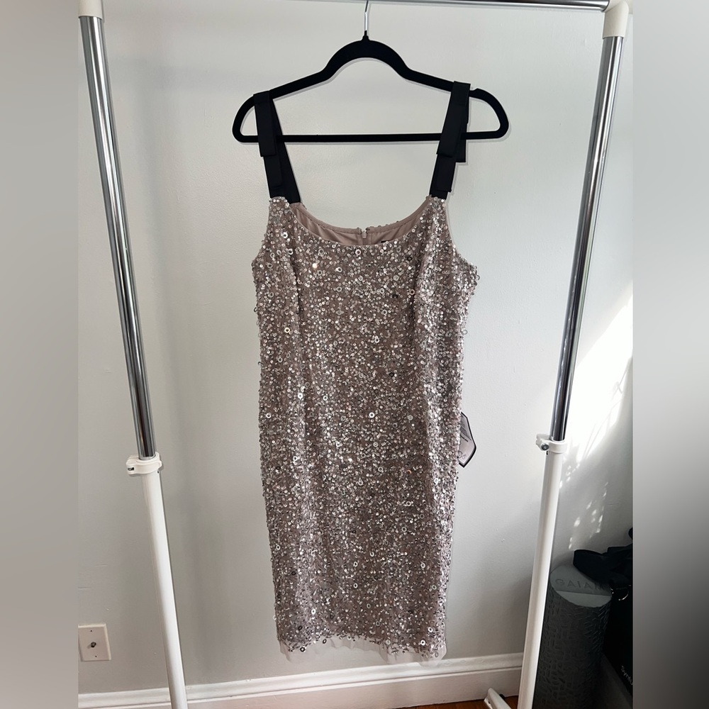 NWT Adrianna Papell Beaded Midi Dress - Picture 4 of 12